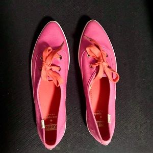 Kate Spade x Keds pink pointed toe sneaker